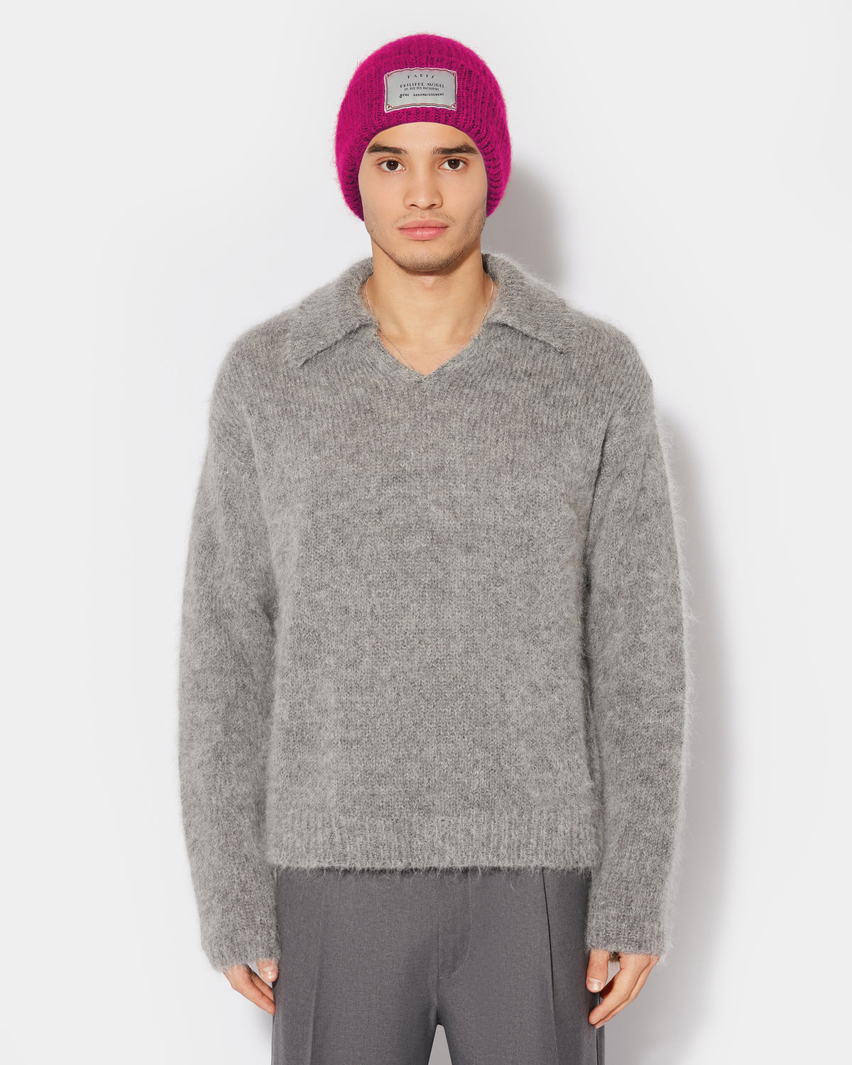 BEANIES - BEANIE UNISEX MOHAIR FUCSIA