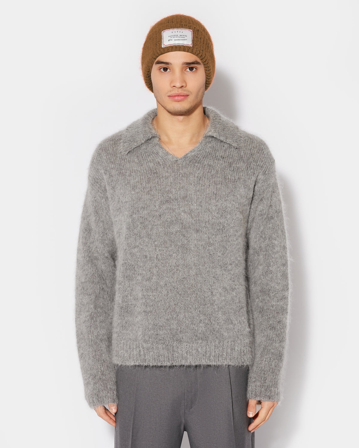 BEANIE MOHAIR UNISEX BISCUIT