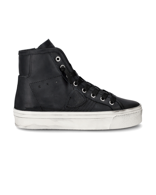 SNEAKERS CASUAL PARIS HAUTE WOMEN VEAU NOIR