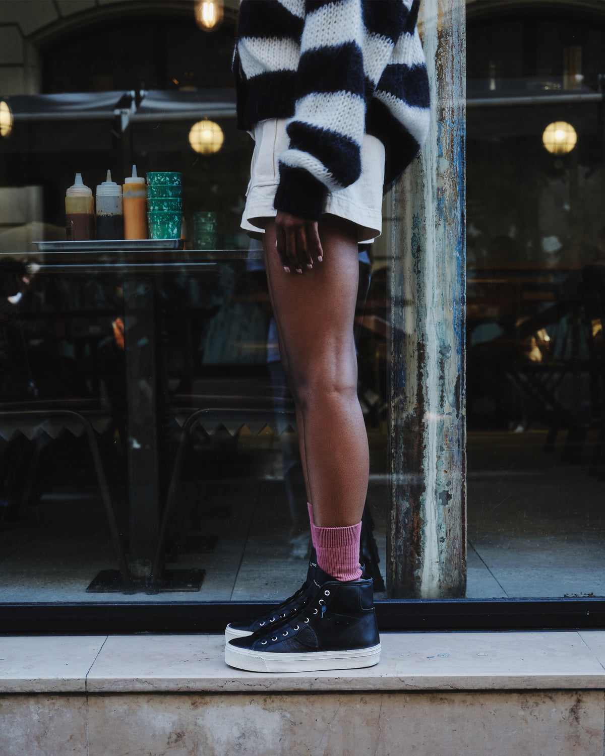 SNEAKERS CASUAL PARIS HAUTE WOMEN VEAU NOIR